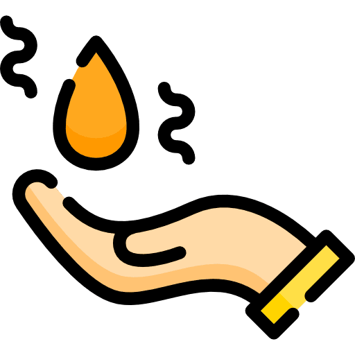 Essential oil massage hand aromatherapy icon