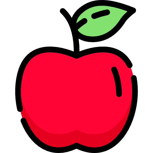 Apple diet organic healthy food icon