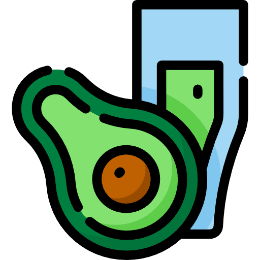 Avocado fruit vegan food and restaurant icon