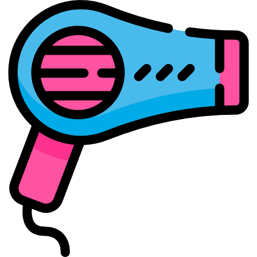 Hair dryer tools and utensils hair dryer technology icon