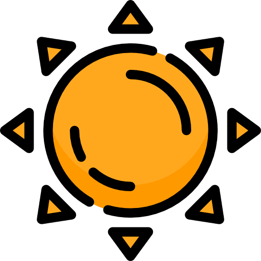 Sun summer warm nature icon