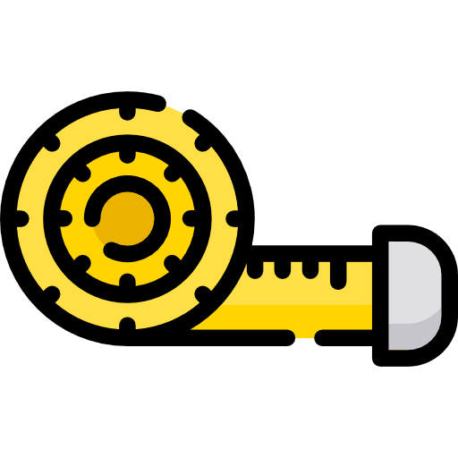 Measuring tape tool fitness tools and utensils icon