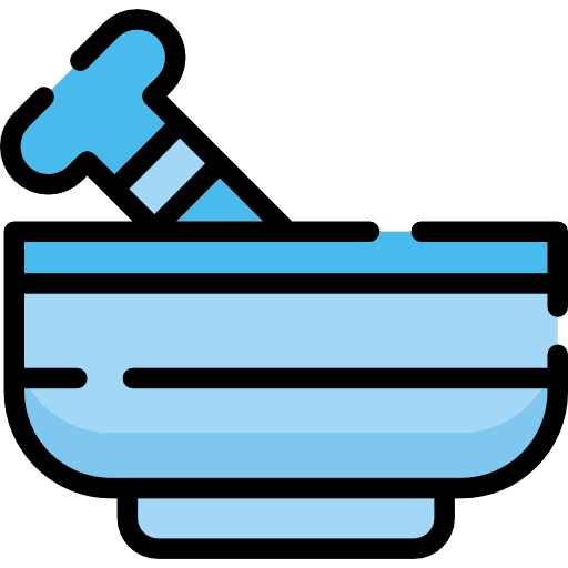 Mortar grinding education medicine icon