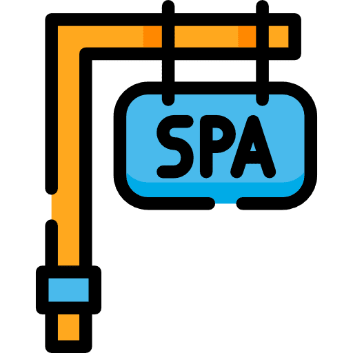 Spa panel signaling wellness icon