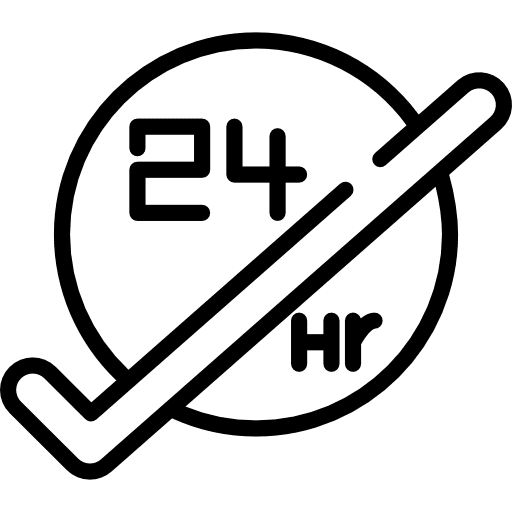 24 hours info miscellaneous customer service icon