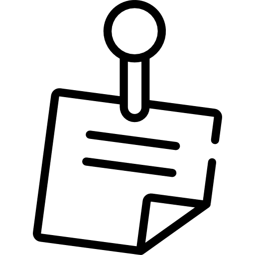 Post it education business annotation icon