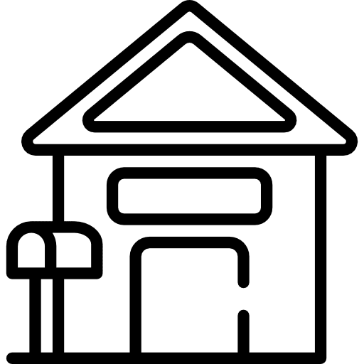 Post office architecture and city letters postal icon