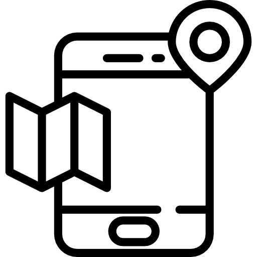 Location placeholder maps and location mobile phone icon