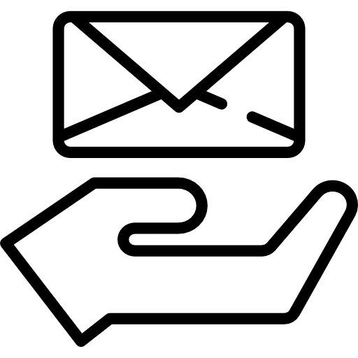 Send mail communications note icon