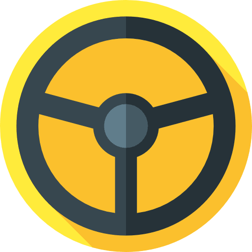 Steering drive car steering icon