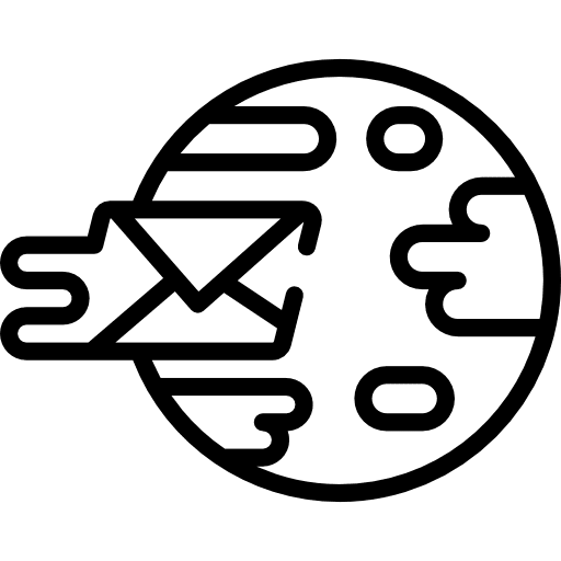 Worldwide mail email commerce icon