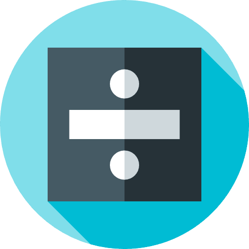 Division mathematical symbol maths icon