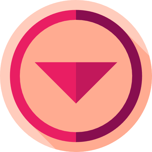 Down arrow triangle ui direction icon