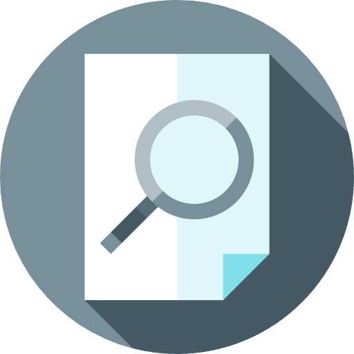 Magnifying glass interface search find icon