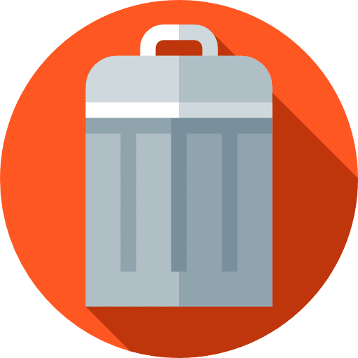 Rubbish interface rubbish can icon