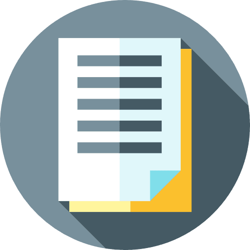 Text document file interface icon