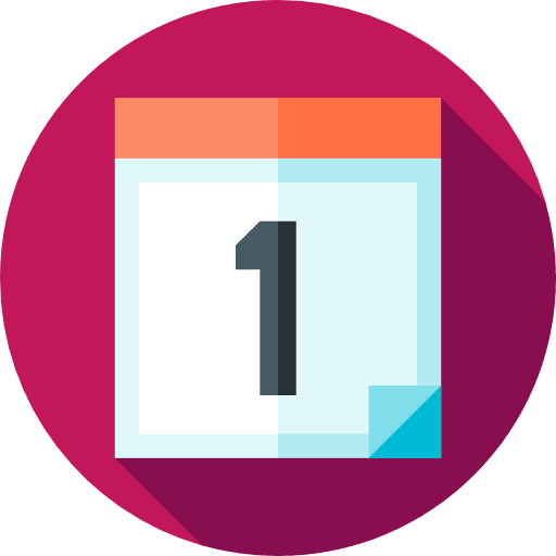 Number 1 day calendar number 1 icon