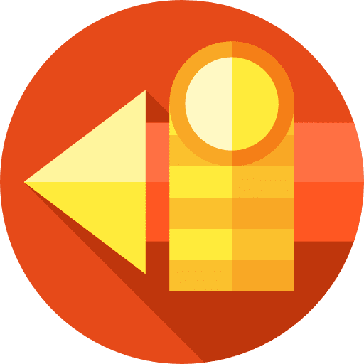 Right arrow right arrow coin stack icon