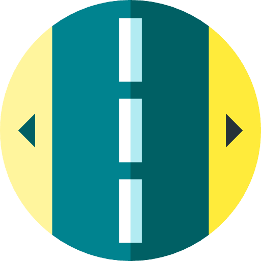 Broken line direction road ui icon