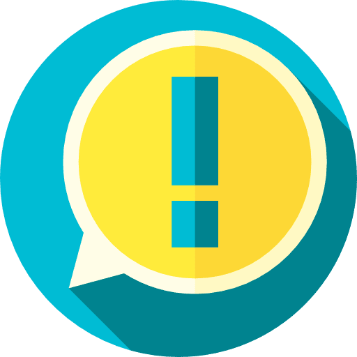 Chat balloon chat bubble speech bubble exclamation mark icon