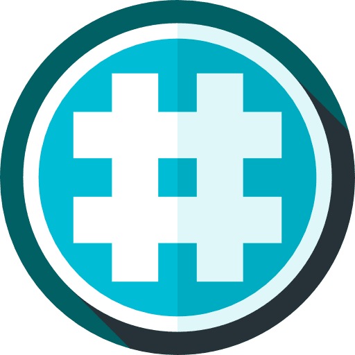 Hash key pound sign number shapes icon