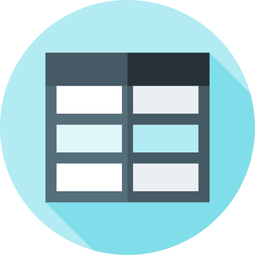Spreadsheet ui cells interface icon