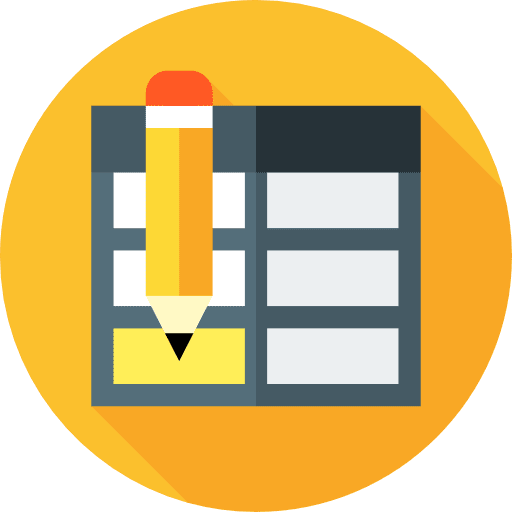 Table pencil edit table icon