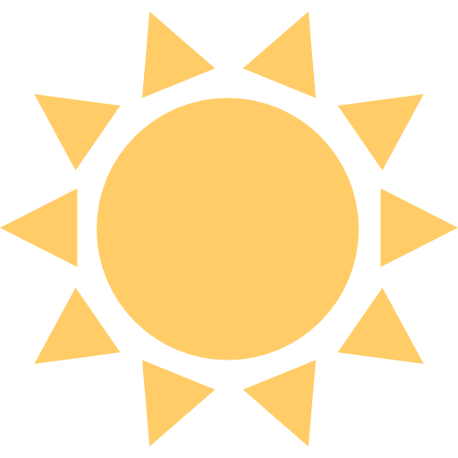 Sun summertime holidays meteorology icon
