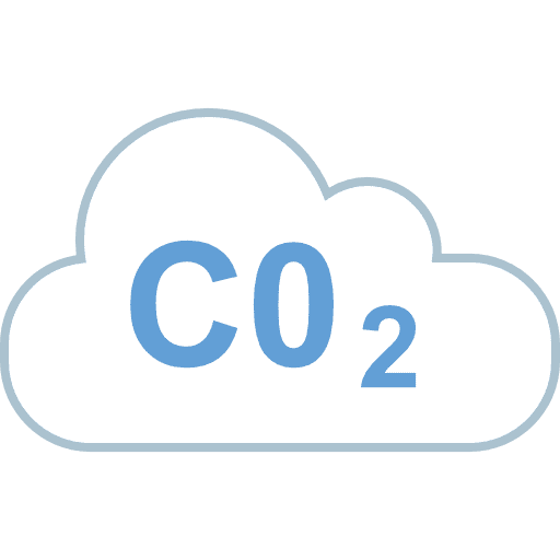 Co2 gas cloud co2 icon