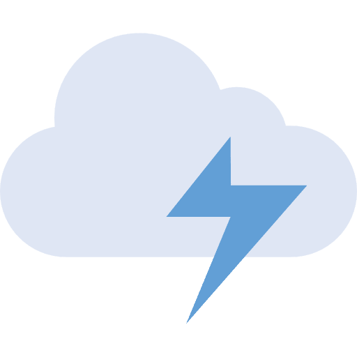 Storm weather lightning bolt thunderstorm icon