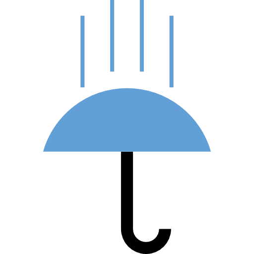 Raining protection secure opened icon