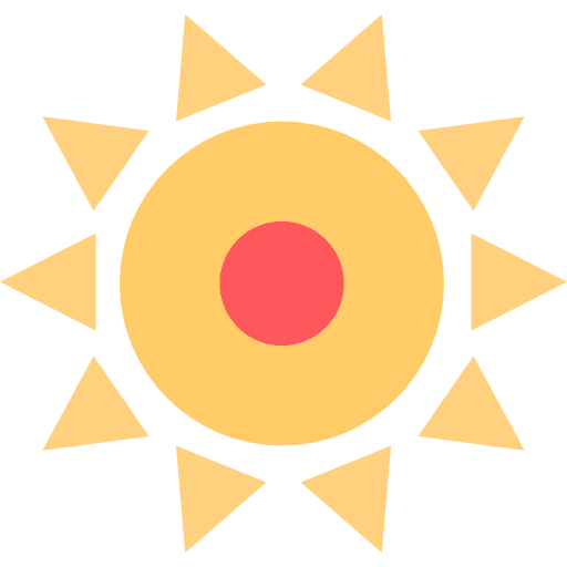 Sun sunny meteorology holidays icon