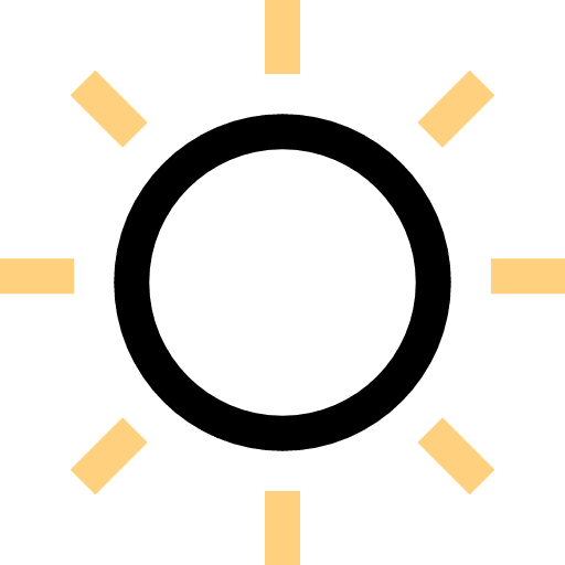 Sunny weather warm summertime icon