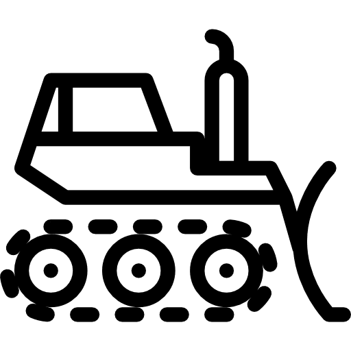 Bulldozer construction bulldozer transportation icon