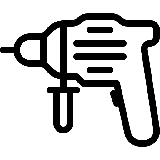 Driller machine repair drilling icon