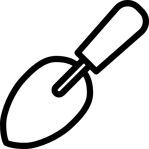 Trowel construction and tools trowel tools and utensils icon