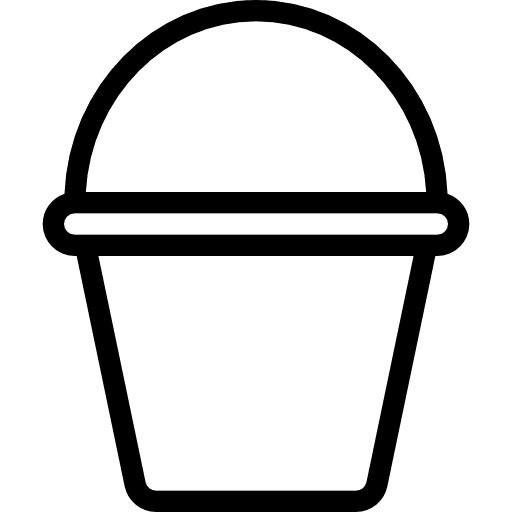 Bucket bucket construction and tools graphics editor icon