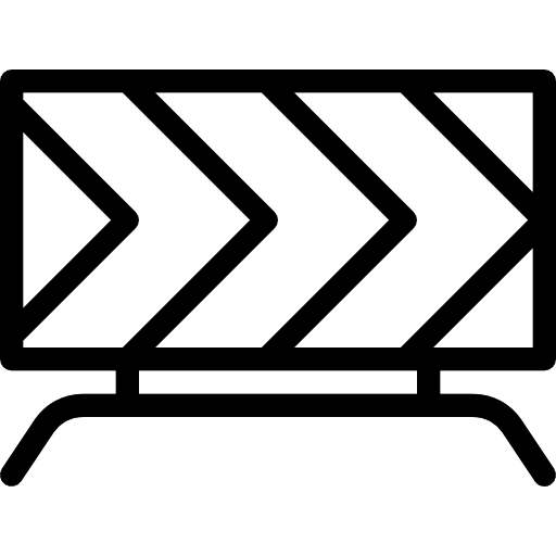 Road barrier barrier road sign construction and tools icon