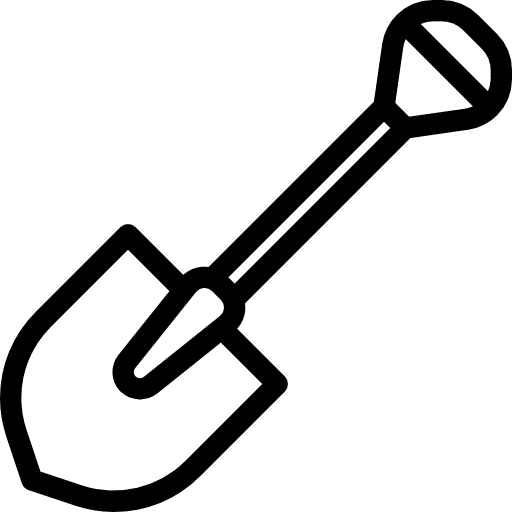 Shovel holidays tools and utensils gardening icon