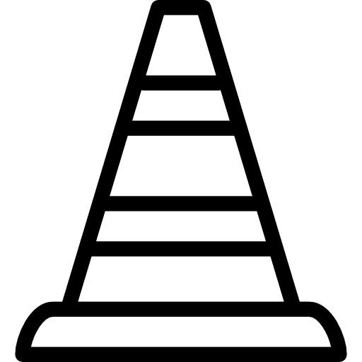 Traffic cone urban cone post icon