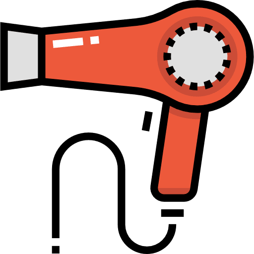 Hair dryer tools and utensils electronics hairdressing icon