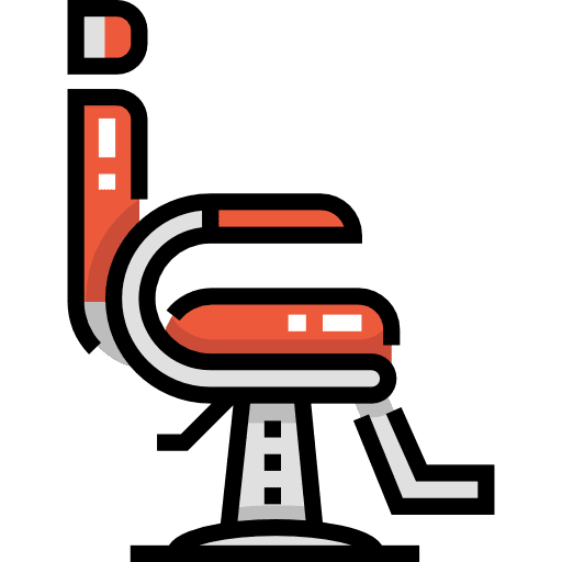 Hairdresser chair armchair chair beauty icon