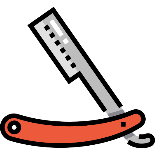 Razor hairs tools and utensils hair icon