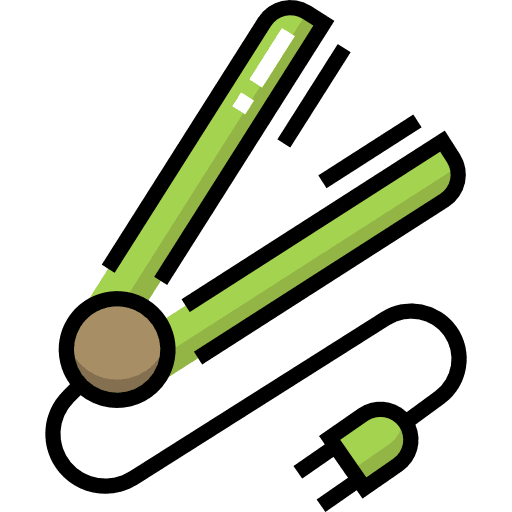 Hair iron tools hairdressing hairdress icon