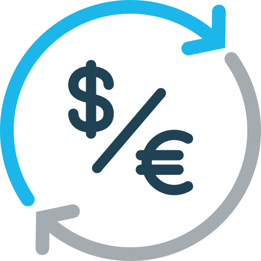 Exchange dollar money currency icon