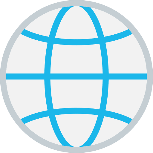 Worldwide earth grid wireless internet earth globe icon