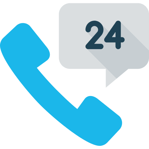 24 hours info help assistance icon