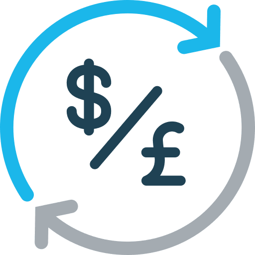 Exchange exchange business and finance pound sterling icon