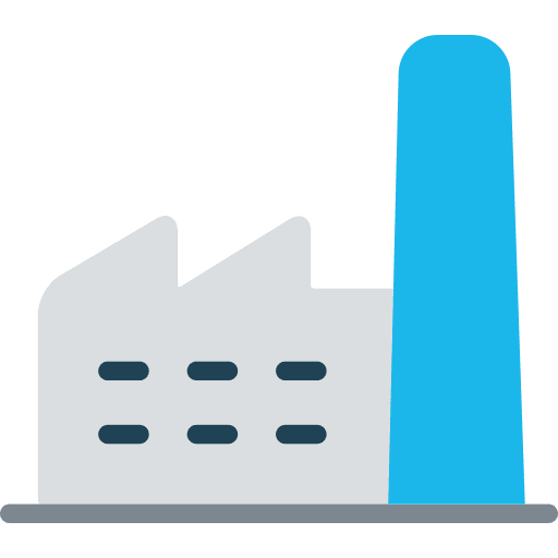 Factory industrial industry contamination icon