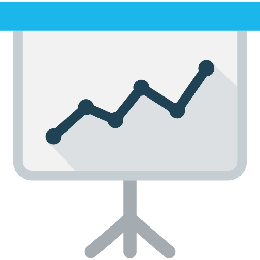 Presentation statistics chart graphic icon